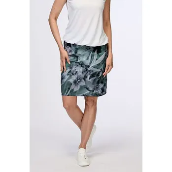 Dámská sukně Elegantní zeleno šedá dámská sukně ke kolenům 815 velikost S