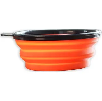 Miska pro psa Akinu Miska oranžová skládací 300 ml