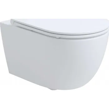 Klozet Kielle - Oudee Závěsné WC se sedátkem SoftClose, Rimless Vortex+, bílá 30102006