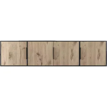 Šatní skříň ArtStol Nástavec na skříň LATI D4 | černá/dub viking