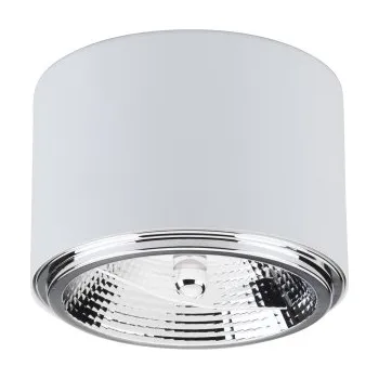 TK LIGHTING Stropní svítidlo - MORIS 3364, Ø 11,3 cm, 230V/12W/1xGU10 AR111, bílá/stříbrná