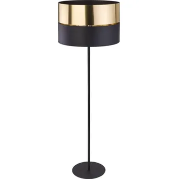 Stojací lampa TK LIGHTING Stojací lampa - HILTON 5465, Ø 50 cm, 230V/15W/1xE27, černá/zlatá (VYSTAVENO NA PRODEJNĚ)