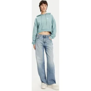 Dámská mikina Converse Mikina Chuck Taylor 10027616-A03 Modrá Boxy Fit XXS