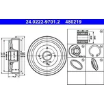 Brzdový buben ATE 24.0222-9701.2