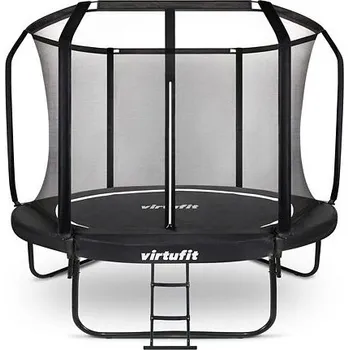 Trampolína VIRTUFIT Premium s ochrannou sítí Černá 251 cm