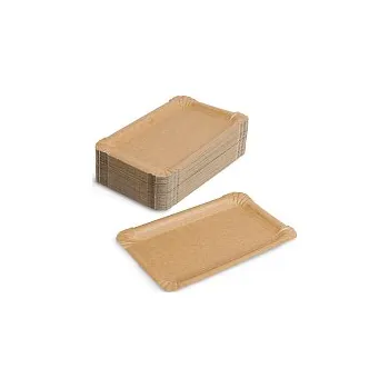 Jednorázové nádobí Papírový tácek 13x20cm, hnědý, 250 ks