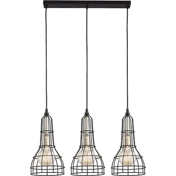 Svítidlo TK LIGHTING Lustr - LONG 2209, 230V/15W/3xE27, černá/zlatá