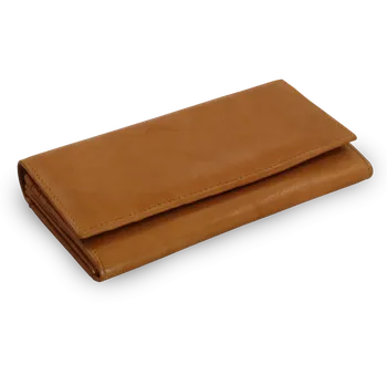 Arwel Dámská psaníčková kožená peněženka s klopnou; světle hnědá