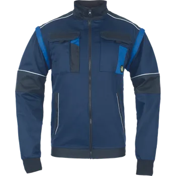respirátor ČERVA Bunda MAX ECO STRETCH s odepínacími rukávy 0351006340048 Modrá 48