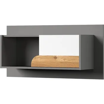 police DOLMAR Nástěnný policový díl - CARINI CA9, dub nash/grafit