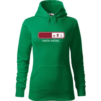 Pánská mikina Dámská mikina Načítání vánoc Velikost (žena): S, Vyberte barvu: Středně zelená