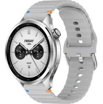 Příslušenství k chytrým hodinkám VSECHNONAMOBIL 104129 WAVY Silikonový řemínek pro Xiaomi Watch S4 šedý