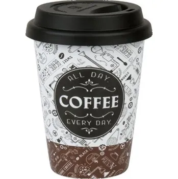 Termohrnek Könitz porcelán, Německo KP - Porcelánový hrnek Coffee Story to Go - 380 ml