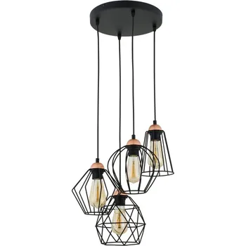 TK LIGHTING Lustr - GALAXY 1643, Ø 46 cm, 230V/15W/4xE27, černá/měď