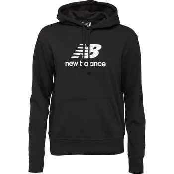 Dámská mikina Dámská mikina New Balance ESSENTIALS STACKED LOGO FRENCH TERRY HOODIE W M Černá, Bílá