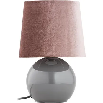 Lampička TK LIGHTING Stolní lampa - PICO 5093, Ø 18 cm, 230V/40W/1xE14, růžová/šedá