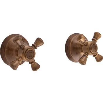 Vodovodní baterie MORAVA RETRO - Sprchová baterie podomítková 1-cestná s tělesem, Stará mosaz (Bronz) MK383SM, RAV Slezák Barva: stará mosaz