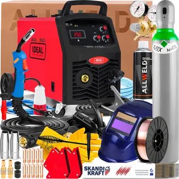 Svářečka Svářecí poloautomat IDEAL TECNO MIG 250/2 PRO 230V 400V 250A MMA FLUX