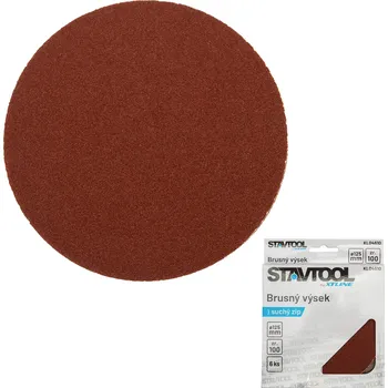 Příslušenství k brusce STAVTOOL Brusný výsek na suchý zip | 125 mm zr. 40, 1bal/6ks
