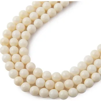 Dětské navlékací korálky Korálky z minerálu Korál bílý 4 mm