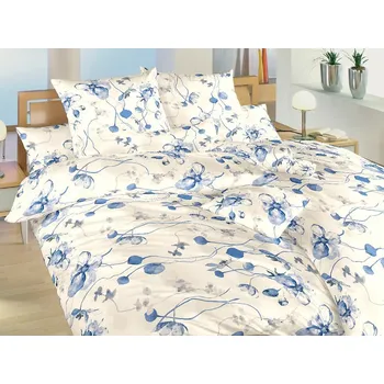 Povlečení Bavlněné povlečení - Bloom elegance banán - na niť. knoflíky