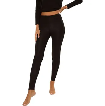 Dámské pyžamo Legíny černé z viskózy S