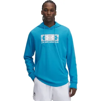 Pánská mikina Pánská Mikina UNDER ARMOUR UA RIVAL TERRY LOGO HOOD 1390141-452 – Modrá XL