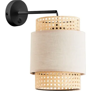 Nástěnné svítidlo TK LIGHTING Nástěnné svítidlo - BOHO 6302, 230V/15W/1xE27, béžová/slámová/černá
