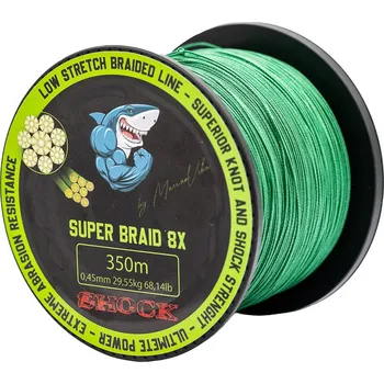 Šňůra Shock Super Braid X8 Moss Green 350 m Varianta: Super Braid X8 Moss Green 350 m 0,40mm 26,85 kg