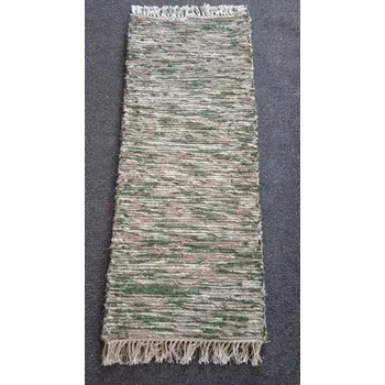 Koberec KOBERKA - ručně tkaný koberec, 60x150 - zeleno- hnědý melír