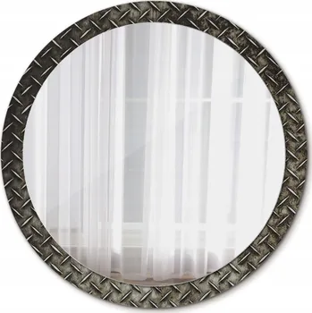 Zrcadlo Nástěnné Zrcadlo Rám Glamour Ocelová textura 100 cm