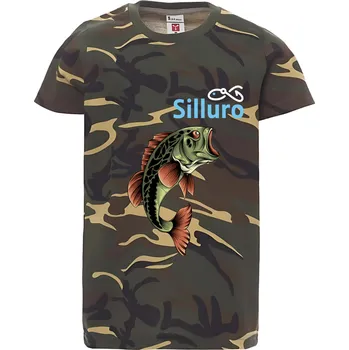 Rybářské oblečení Silluro triko dětské s rybkou 1 - modré Silluro Velikost: L ( 9-10 let )