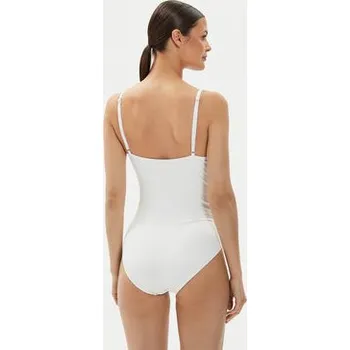 Dámské plavky MICHAEL Michael Kors Jednodílné plavky Solids Logo MM7M759 Bílá 10