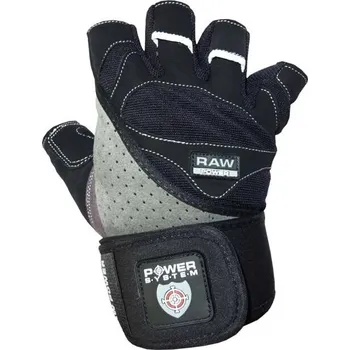 Fitness rukavice Fitness rukavice Power System Raw Power Black/Gray S