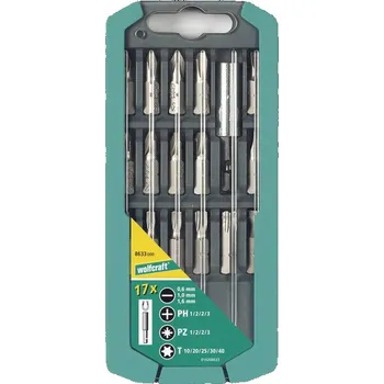 Bit Wolfcraft Wolfcraft Box s Bity 17ks 2K, Solid SL,PH,PZ,TX 8633000