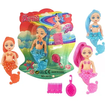 Panenka Teddies panenka mořská panna s doplňky plast 12cm