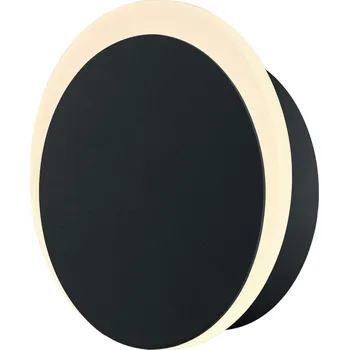 Nástěnné svítidlo Kulaté nástěnné nabíjecí LED svítidlo Daula 15 x 15 x 4 kov, sklo černá