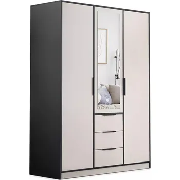 Šatní skříň ArtStol Šatní skříň LATI D3 | černá/kašmír