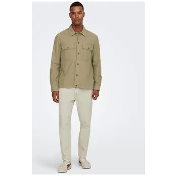 Pánské kalhoty Only & Sons Kalhoty z materiálu 22024966 Šedá Tapered Fit XXL