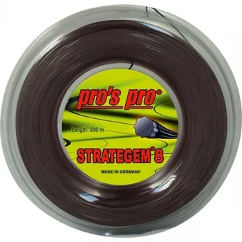 Struna na výplet tenisové rakety Tenisový výplet Pros Pro Strategem 8 200m, black - 1.25 mm