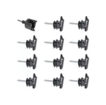 Ohradník Sada ploché izolátory pro elektrický ohradník 250 ks včetně šroubovacího nástavce - balení 250ks