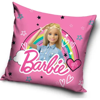 Povlak na dekorativní polštářek Carbotex Povlak na polštářek Barbie Kouzelná Duha