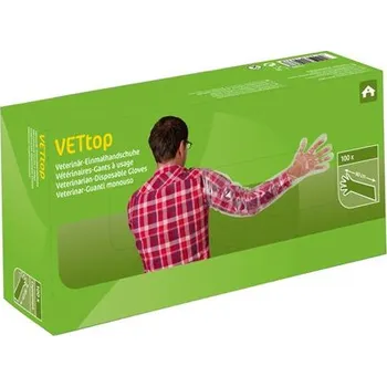 Jednorázové veterinární rukavice VETtop, balení 100 ks