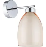 TK LIGHTING Nástěnné svítidlo - ROMA 3354, 230V/15W/1xE27, jantar/chrom