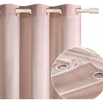 Obraz Hotový závěs VELUR velurový na kroužcích 140x280 Bianca pudrová růžová