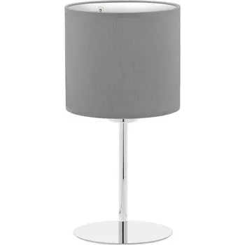 Lampička TK LIGHTING Stolní lampa - RONDO 5097, Ø 20 cm, 230V/15W/1xE27, tmavě šedá/chrom