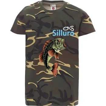 Rybářské oblečení Silluro triko pánské s rybkou - modré Silluro Velikost: M