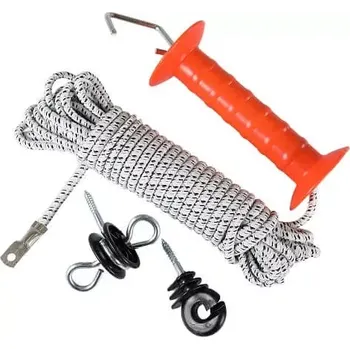 Ohradník Vchodová brána rukojeť s gumou pro elektrický ohradník - 10 m