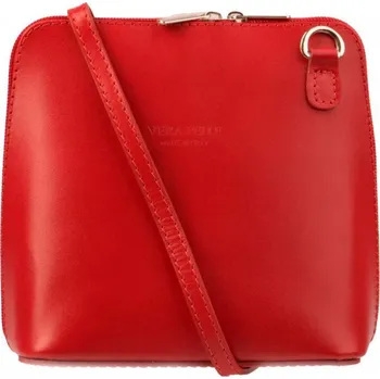 Kabelka Giglio leather malá dámská kožená kabelka 133 červená