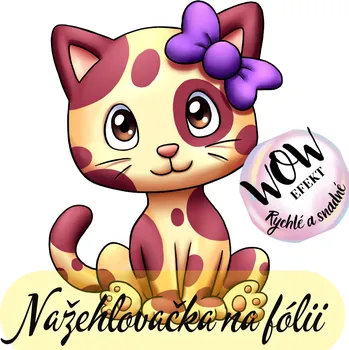 Nažehlovačky na fólii Nažehlovačka na fólii, FLEKATÁ KOČKA, 8,8 x 6,4 cm /ks